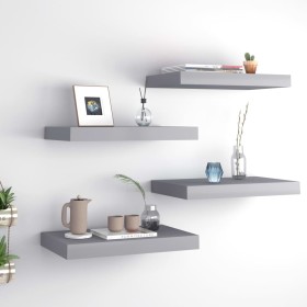Schwebende Wandregale 4 Stück graues MDF 40x23x3,8 cm von vidaXL, Regale und Regale - Ref: Foro24-323849, Preis: 40,04 €, Rab...