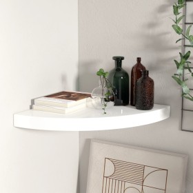 Glossy white MDF corner floating shelf 35x35x3.8 cm by vidaXL, Shelves and shelves - Ref: Foro24-323907, Price: 31,24 €, Disc...