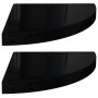 Schwebendes Eckregal 2 Stück, glänzendes schwarzes MDF, 35 x 35 x 3,8 cm von vidaXL, Regale und Regale - Ref: Foro24-323911, ...