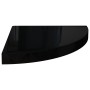 Estante flotante esquina 2 uds MDF negro brillante 35x35x3,8 cm de vidaXL, Estantes y estanterías - Ref: Foro24-323911, Preci...