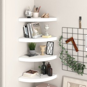 Corner floating shelves 4 pcs MDF white 35x35x3.8 cm by vidaXL, Shelves and shelves - Ref: Foro24-323918, Price: 79,00 €, Dis...