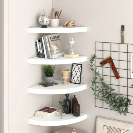 Eckregale 4 Stück MDF weiß 35x35x3,8 cm von vidaXL, Regale und Regale - Ref: Foro24-323918, Preis: 79,41 €, Rabatt: %