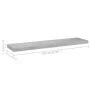 Estantes flotantes pared 4 uds gris hormigón MDF 90x23,5x3,8 cm de vidaXL, Estantes y estanterías - Ref: Foro24-326605, Preci...
