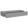Gray MDF wall shelf with drawer 60x23.5x10 cm by vidaXL, Shelves and shelves - Ref: Foro24-330259, Price: 54,56 €, Discount: %