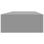 Estante con cajón de pared MDF gris 60x23,5x10 cm de vidaXL, Estantes y estanterías - Ref: Foro24-330259, Precio: 55,62 €, De...