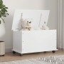 Storage trunk with wheels TALL solid white wood 73x39.5x43 cm by vidaXL, Storage trunks - Ref: Foro24-353928, Price: 87,48 €,...