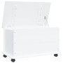 Storage trunk with wheels TALL solid white wood 73x39.5x43 cm by vidaXL, Storage trunks - Ref: Foro24-353928, Price: 87,48 €,...