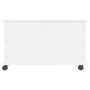 Storage trunk with wheels TALL solid white wood 73x39.5x43 cm by vidaXL, Storage trunks - Ref: Foro24-353928, Price: 87,48 €,...