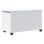 Storage trunk with wheels TALL solid white wood 73x39.5x43 cm by vidaXL, Storage trunks - Ref: Foro24-353928, Price: 87,48 €,...