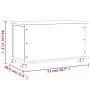 Storage trunk with wheels TALL solid white wood 73x39.5x43 cm by vidaXL, Storage trunks - Ref: Foro24-353928, Price: 87,48 €,...