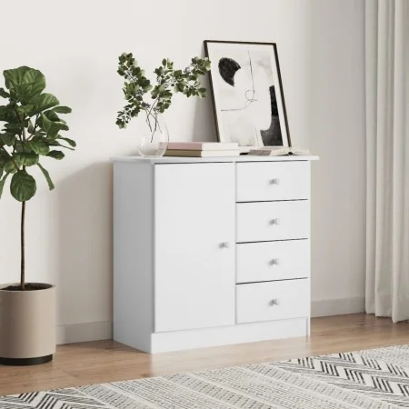 ALTA Sideboard aus massivem weißem Kiefernholz 77x35x73 cm von vidaXL, Sideboards - Ref: Foro24-353944, Preis: 112,06 €, Raba...