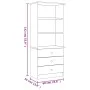 ALTA bookcase with drawers solid pine wood 60x35x142 cm by vidaXL, Bookcases and shelves - Ref: Foro24-353951, Price: 144,52 ...