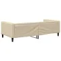 Cream fabric sofa bed 100x200 cm by vidaXL, Beds and slatted bases - Ref: Foro24-353992, Price: 190,33 €, Discount: %