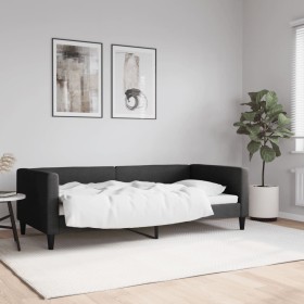 Schlafsofa aus schwarzem Stoff, 90 x 190 cm von vidaXL, Betten und Lattenroste - Ref: Foro24-353995, Preis: 210,26 €, Rabatt: %