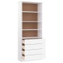 ALTA Bücherregal aus Kiefernholz mit Schubladen weiß 77x35x186,5 cm von vidaXL, Bücherregale und Regale - Ref: Foro24-353954,...