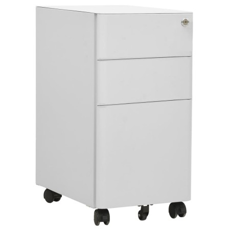 Mobiler Aktenschrank aus hellgrauem Stahl 30x45x59 cm von vidaXL, Aktenschränke - Ref: Foro24-335983, Preis: 129,55 €, Rabatt: %