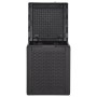 90L PP Garten-Aufbewahrungsbox aus schwarzem Rattan von vidaXL, Aufbewahrungsboxen für den Außenbereich - Ref: Foro24-151227,...