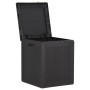 90L PP Garten-Aufbewahrungsbox aus schwarzem Rattan von vidaXL, Aufbewahrungsboxen für den Außenbereich - Ref: Foro24-151227,...