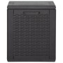90L PP Garten-Aufbewahrungsbox aus schwarzem Rattan von vidaXL, Aufbewahrungsboxen für den Außenbereich - Ref: Foro24-151227,...