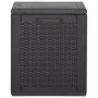 90L PP Garten-Aufbewahrungsbox aus schwarzem Rattan von vidaXL, Aufbewahrungsboxen für den Außenbereich - Ref: Foro24-151227,...