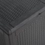 90L PP Garten-Aufbewahrungsbox aus schwarzem Rattan von vidaXL, Aufbewahrungsboxen für den Außenbereich - Ref: Foro24-151227,...