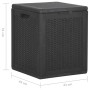 90L PP Garten-Aufbewahrungsbox aus schwarzem Rattan von vidaXL, Aufbewahrungsboxen für den Außenbereich - Ref: Foro24-151227,...