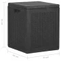 90L PP Garten-Aufbewahrungsbox aus schwarzem Rattan von vidaXL, Aufbewahrungsboxen für den Außenbereich - Ref: Foro24-151227,...