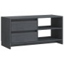 Mueble para TV de madera maciza de pino gris 80x31x39 cm en Muebles TV | Comprar online en Foro24