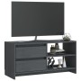 Mueble para TV de madera maciza de pino gris 80x31x39 cm en Muebles TV | Comprar online en Foro24