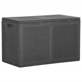 Garden storage box 180 L PP rattan black by vidaXL, Outdoor storage boxes - Ref: Foro24-151228, Price: 88,33 €, Discount: %