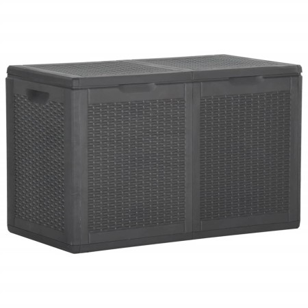 Garten-Aufbewahrungsbox 180 L PP Rattan schwarz von vidaXL, Aufbewahrungsboxen für den Außenbereich - Ref: Foro24-151228, Pre...