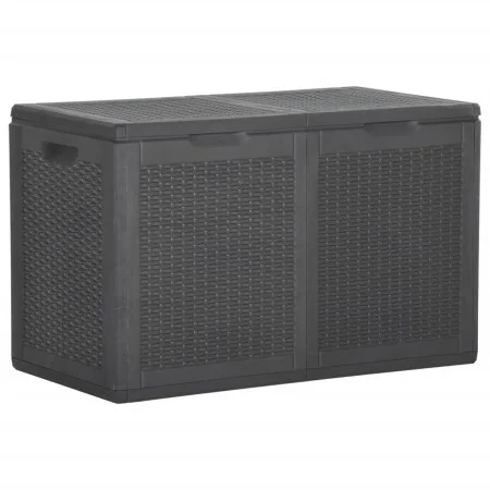 Garten-Aufbewahrungsbox 180 L PP Rattan schwarz von vidaXL, Aufbewahrungsboxen für den Außenbereich - Ref: Foro24-151228, Pre...