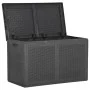 Garten-Aufbewahrungsbox 180 L PP Rattan schwarz von vidaXL, Aufbewahrungsboxen für den Außenbereich - Ref: Foro24-151228, Pre...
