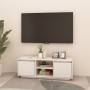 Mueble de TV madera maciza de pino blanco 110x30x40 cm en Muebles TV | Comprar online en Foro24