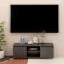 Mueble de TV madera maciza de pino gris 110x30x40 cm en Muebles TV | Comprar online en Foro24