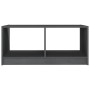 Mesa de centro de madera maciza de pino gris 75x50x33,5 cm