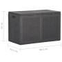 Garten-Aufbewahrungsbox 180 L PP Rattan schwarz von vidaXL, Aufbewahrungsboxen für den Außenbereich - Ref: Foro24-151228, Pre...