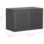 Garten-Aufbewahrungsbox 180 L PP Rattan schwarz von vidaXL, Aufbewahrungsboxen für den Außenbereich - Ref: Foro24-151228, Pre...