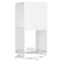 Armario giratorio aglomerado blanco 34,5x34,5x75,5 cm de vidaXL, Librerías y estanterías - Ref: Foro24-339557, Precio: 82,87 €