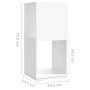 Drehschrank aus weißer Spanplatte, 34,5 x 34,5 x 75,5 cm von vidaXL, Bücherregale und Regale - Ref: Foro24-339557, Preis: 83,...