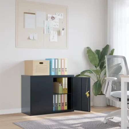 Anthracite gray steel filing cabinet 90x40x70 cm by vidaXL, Filing cabinets - Ref: Foro24-339723, Price: 166,31 €, Discount: %