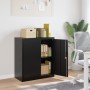 Aktenschrank aus schwarzem Stahl 79x40x90 cm von vidaXL, Aktenschränke - Ref: Foro24-339734, Preis: 149,65 €, Rabatt: %