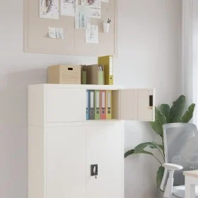 White steel filing cabinet 90x40x40 cm by vidaXL, Filing cabinets - Ref: Foro24-339716, Price: 159,03 €, Discount: %