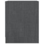 Mesita de noche 2 uds madera de pino gris 35,5x33,5x41,5 cm