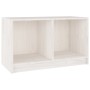 Mueble de TV de madera maciza de pino blanco 70x33x42 cm