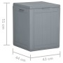 90L PP rattangraue Gartenaufbewahrungsbox von vidaXL, Aufbewahrungsboxen für den Außenbereich - Ref: Foro24-151233, Preis: 58...