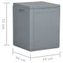 90L PP rattangraue Gartenaufbewahrungsbox von vidaXL, Aufbewahrungsboxen für den Außenbereich - Ref: Foro24-151233, Preis: 60...