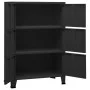 Industrieller Aufbewahrungskoffer aus schwarzem Metall, 75 x 40 x 115 cm von vidaXL, Aufbewahrungskisten - Ref: Foro24-339628...