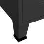 Industrieller Aufbewahrungskoffer aus schwarzem Metall, 75 x 40 x 115 cm von vidaXL, Aufbewahrungskisten - Ref: Foro24-339628...