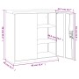 Aktenschrank aus weißem Stahl, 90 x 40 x 90 cm von vidaXL, Aktenschränke - Ref: Foro24-339728, Preis: 239,52 €, Rabatt: %